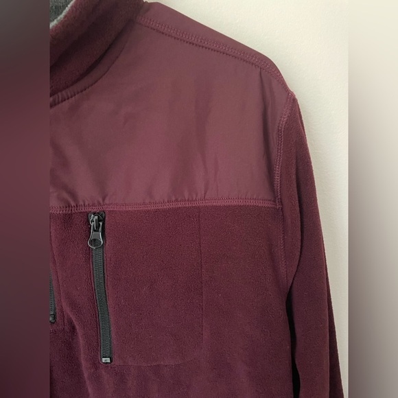 Bass Maroon Fleece Quarter Zip Size Large - Picture 2 of 6